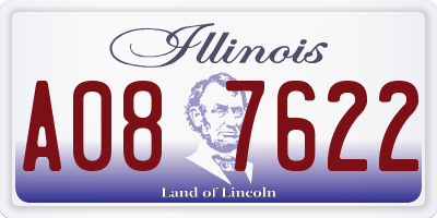 IL license plate A087622