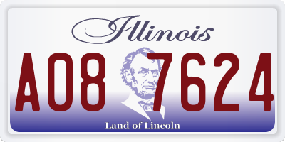 IL license plate A087624