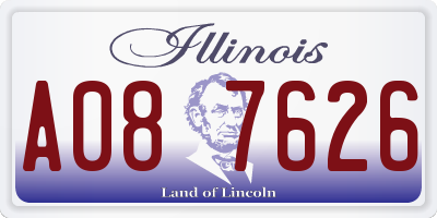 IL license plate A087626