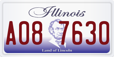 IL license plate A087630