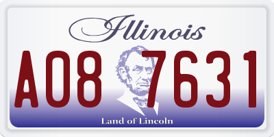 IL license plate A087631