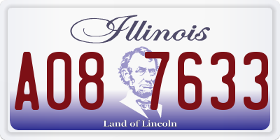 IL license plate A087633
