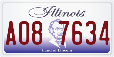 IL license plate A087634