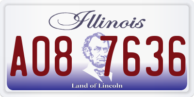 IL license plate A087636