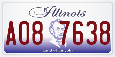 IL license plate A087638