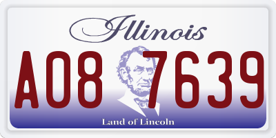 IL license plate A087639