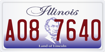 IL license plate A087640