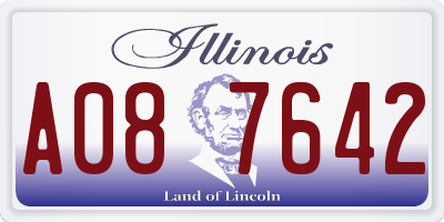 IL license plate A087642