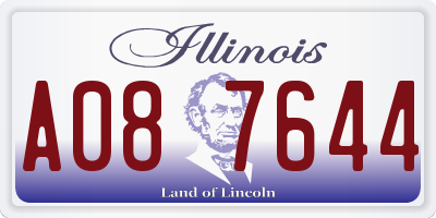 IL license plate A087644