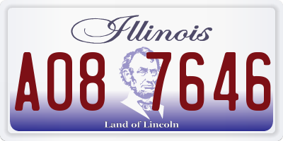 IL license plate A087646