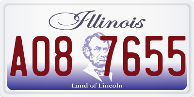 IL license plate A087655