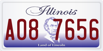 IL license plate A087656