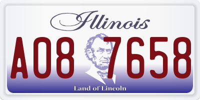 IL license plate A087658