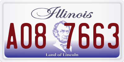 IL license plate A087663