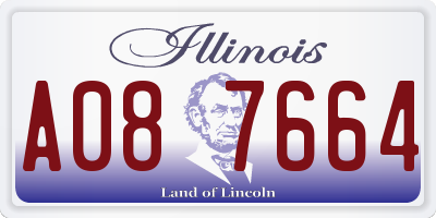 IL license plate A087664