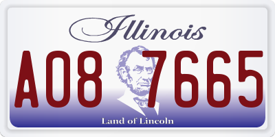 IL license plate A087665