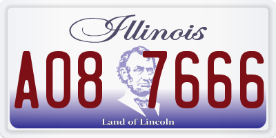 IL license plate A087666