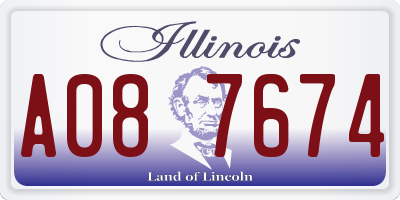 IL license plate A087674