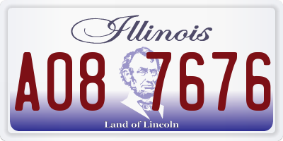 IL license plate A087676