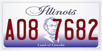 IL license plate A087682
