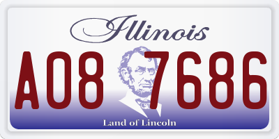 IL license plate A087686