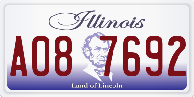 IL license plate A087692