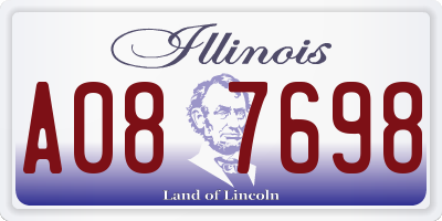 IL license plate A087698