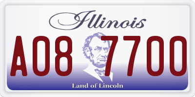 IL license plate A087700