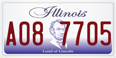 IL license plate A087705