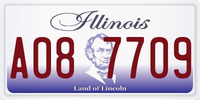 IL license plate A087709