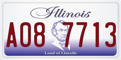 IL license plate A087713