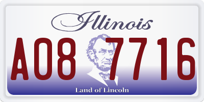 IL license plate A087716