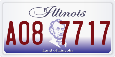 IL license plate A087717