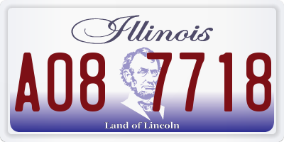 IL license plate A087718