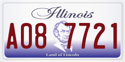 IL license plate A087721