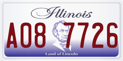 IL license plate A087726