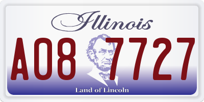 IL license plate A087727