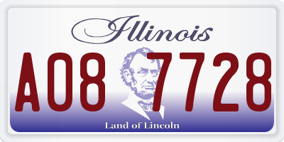IL license plate A087728