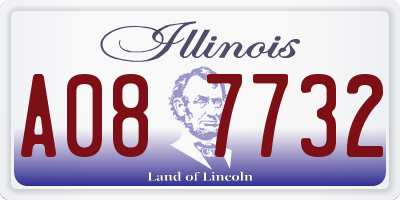IL license plate A087732