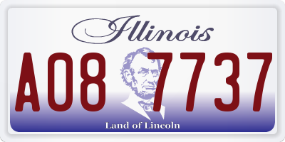 IL license plate A087737
