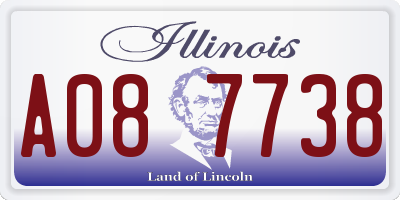 IL license plate A087738