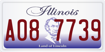 IL license plate A087739