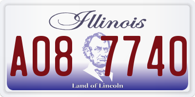 IL license plate A087740