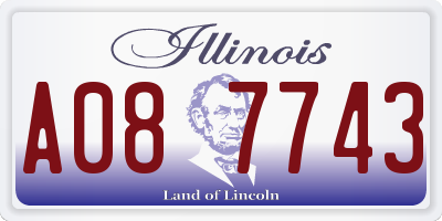 IL license plate A087743
