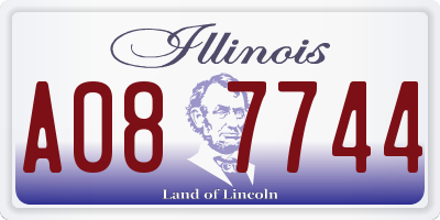 IL license plate A087744