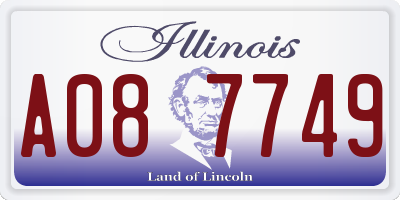 IL license plate A087749