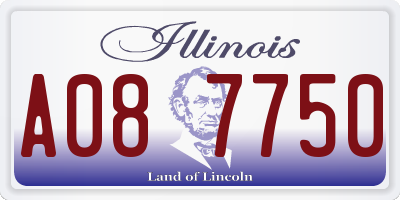 IL license plate A087750