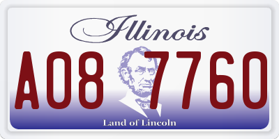 IL license plate A087760