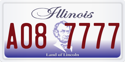 IL license plate A087777