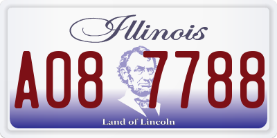 IL license plate A087788